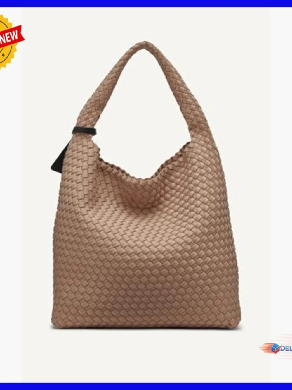 Nylon Hobo Tote Bag, Lightweight Everyday Shoulder Bag, One Size